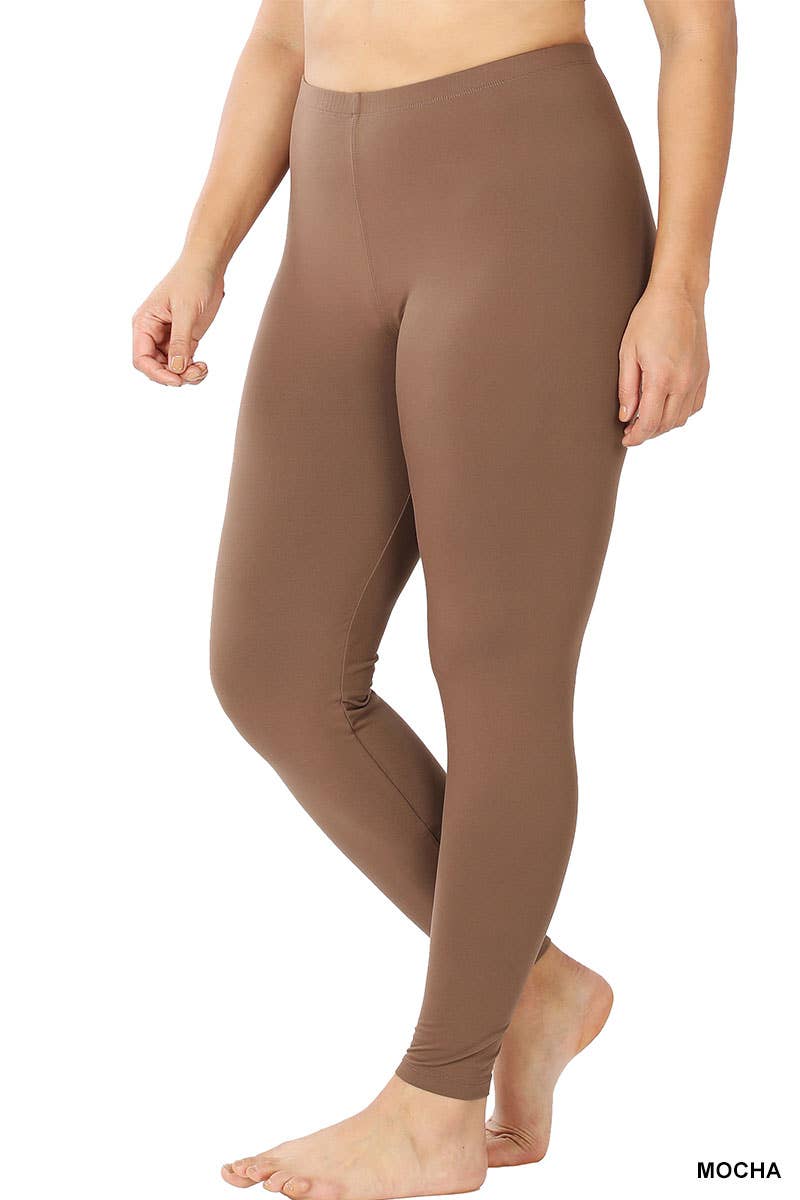 42POPS – wholesale Sport-/loungeleggings – Dam – SI-26654 Plus Borstad Mikrofiber Leggings i Fullängd5