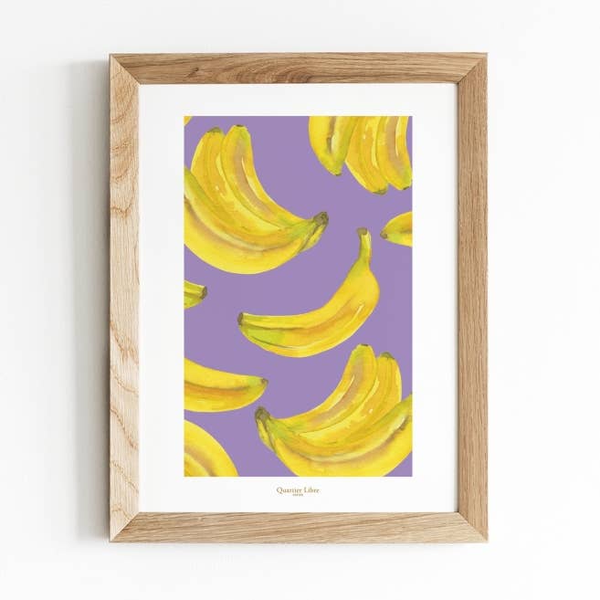 A4 Poster Bananas Free Zone for wholesale by Quartier Libre Papier