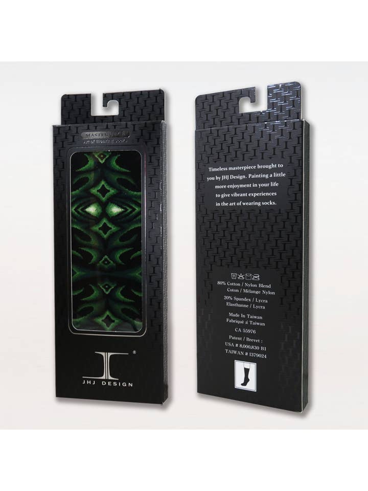 JHJ International Company Limited – Großhandel Socken – Herren – Tattoos - Tribal Motion Grün9