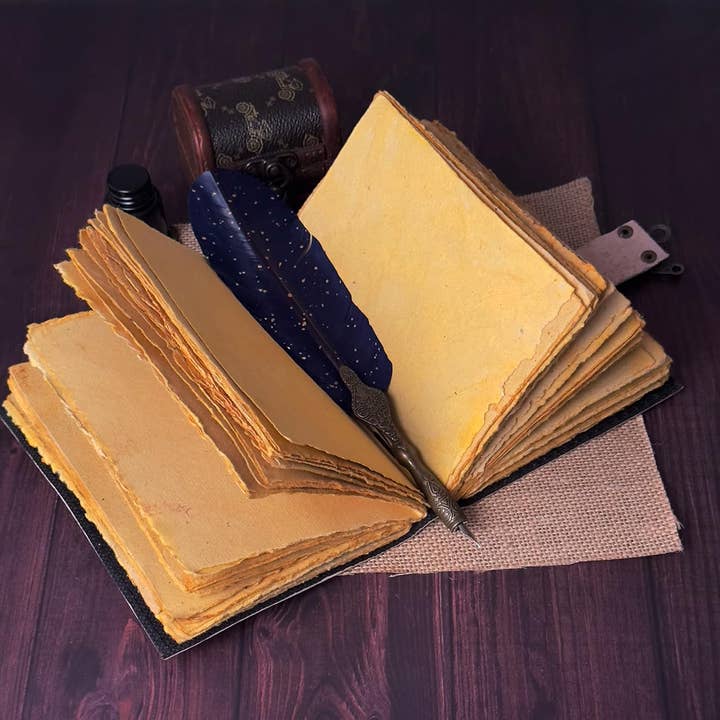 Exclusive Art Inc – Diário por atacado – Diário de Feitiçaria Grimoire - Livro de Feitiços de Couro do Alquimista1