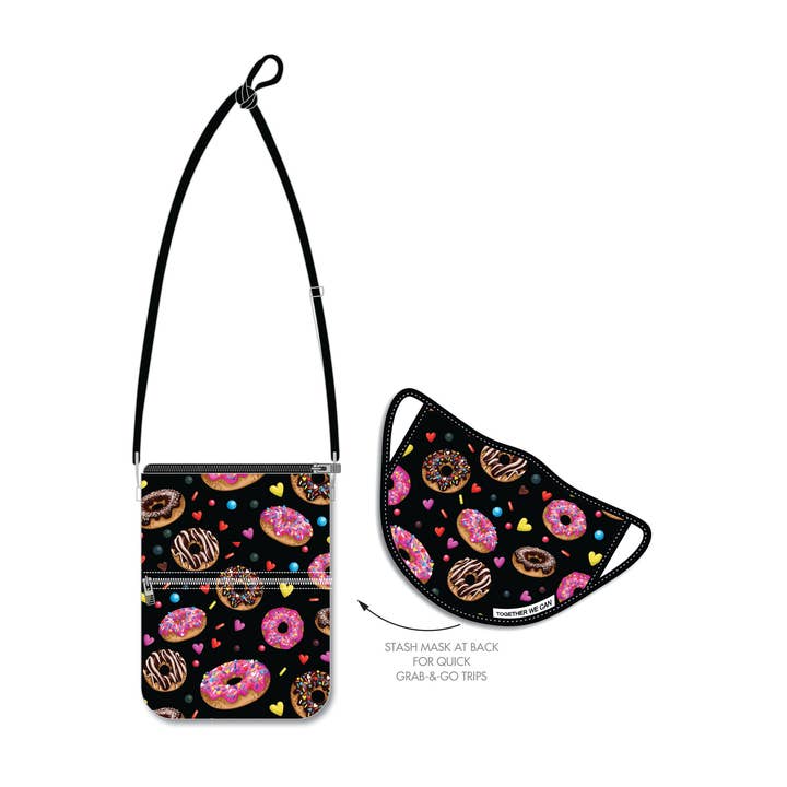 Norms – wholesale Protective face mask/shield – Donut Shop Set of Bag & Triple Layer Face Mask1