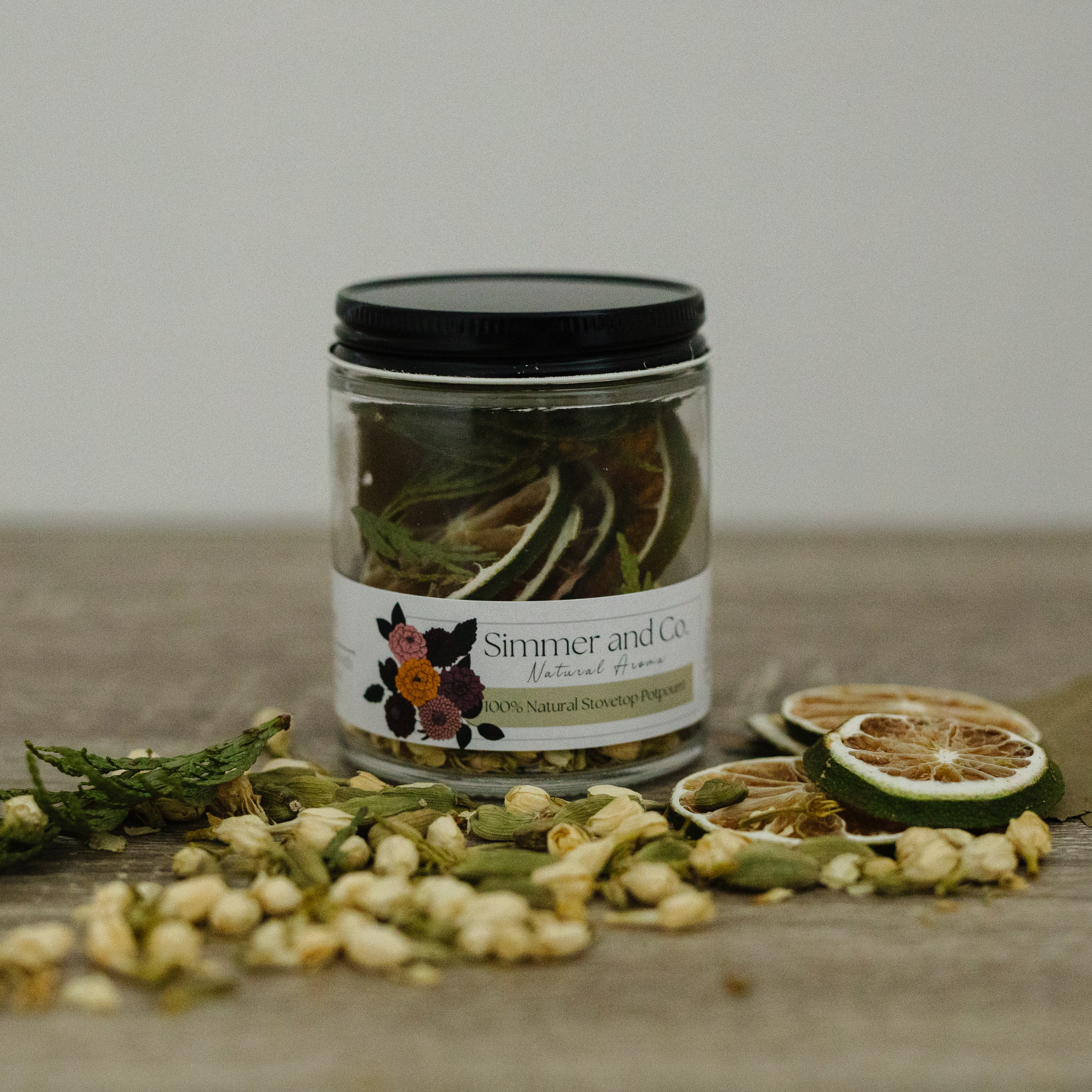 Simmer and Co Natural Aroma – Großhandel Potpourris – Be Cozy Simmer Pot Mix, Natürlicher Jasmin-Gewürzduft – Glas-Edition0