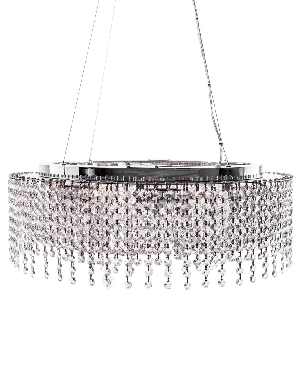 McGowan & Rutherford Ltd – wholesale Chandelier/hanging light – Large Round Crystal Waterfall Chandelier0