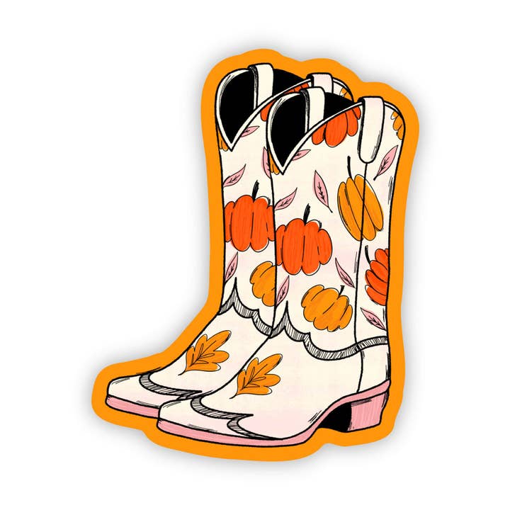 Big Moods - Wholesale Sticker - Western Boots Sticker - Fall Vibes