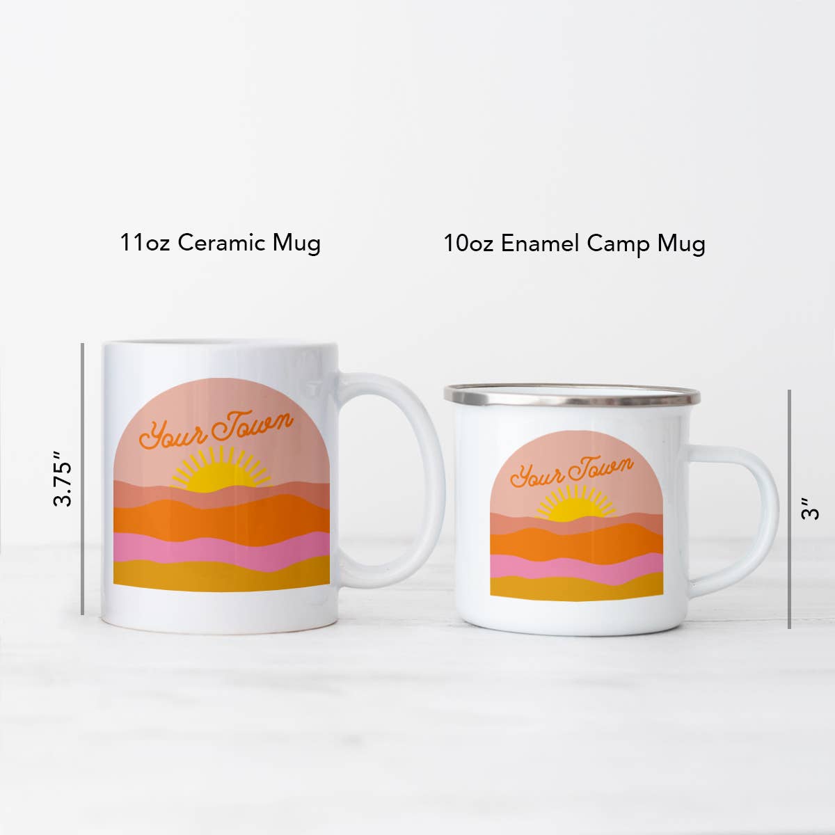 Rock Scissor Paper - Wholesale Coffee Mug - Personalized City Camp Mug - Sunset View1