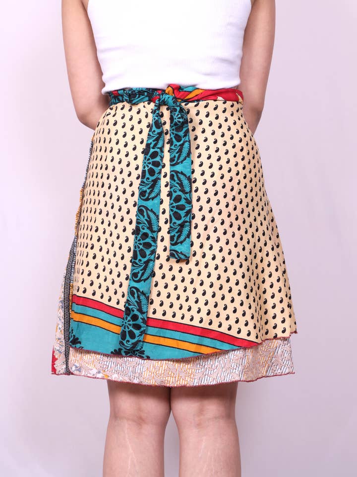 Women of the Cloud Forest - Wholesale Skirt - Women's - Sari Knee-length Wrap Skirt4