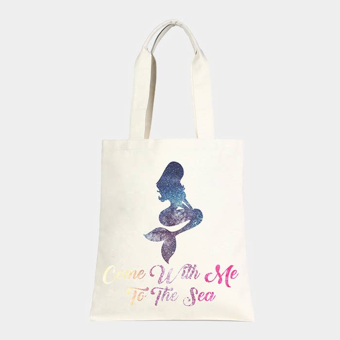 Sensibling Corp. - Wholesale Tote Bag - Women's - Mermaid _ Cotton canvas eco shopper bag0