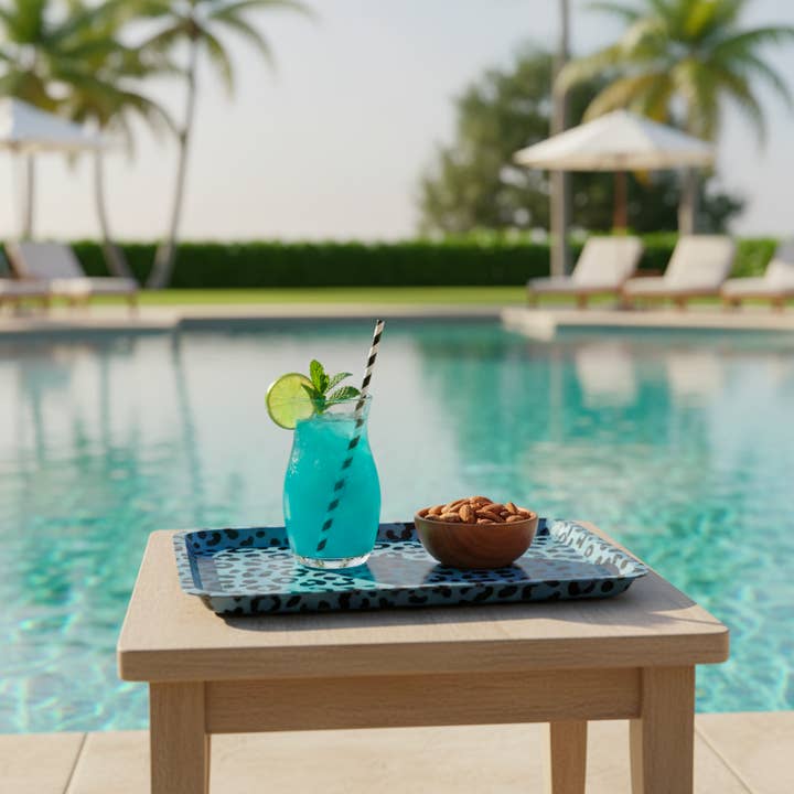 COCO&CO - Wholesale Serving Tray - Blueberry Leopard Plateau1