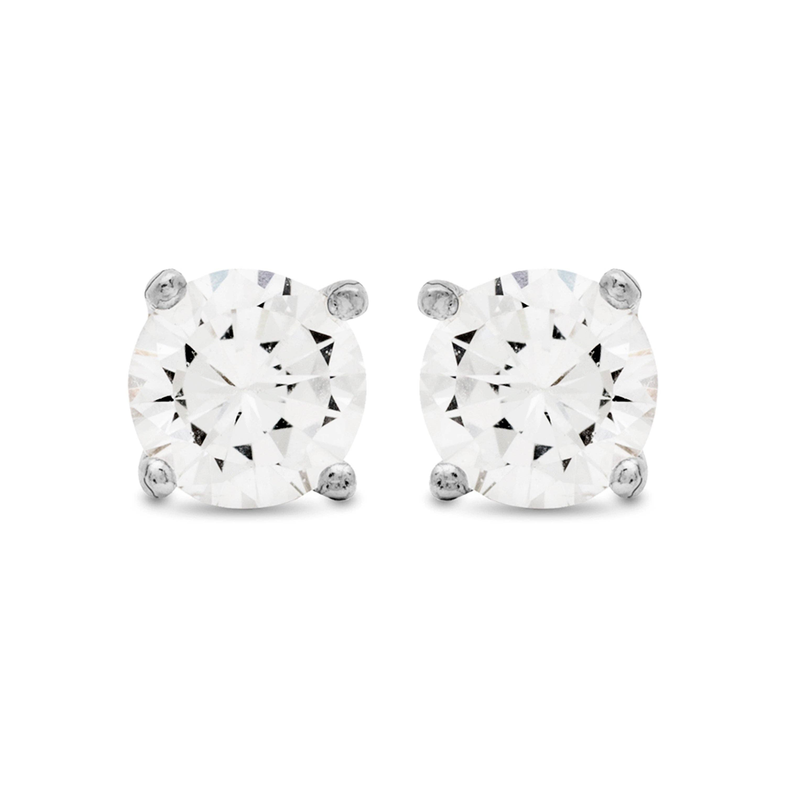 Luxenter - Wholesale Stud/Post Earrings - Pendientes de Plata de Ley 925 con Circonita Brillante acabados en rodio - Básico0
