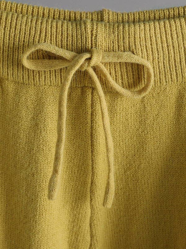 Plush Looks - Vendita all'ingrosso Completo top e pantaloni (NON loungewear) - Donna - Set di due pezzi in maglione polo a maniche lunghe Urban in tinta unita e pantaloni a gamba larga6