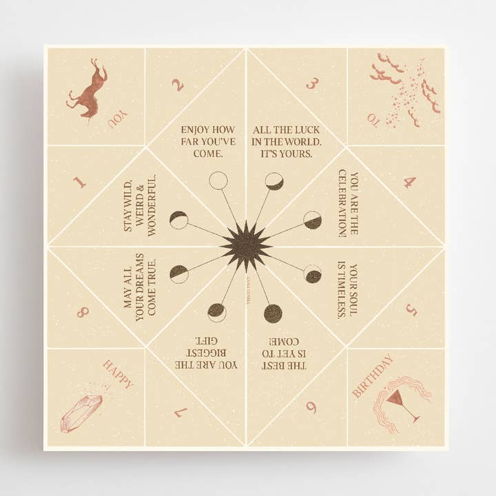 HAPPY BIRTHDAY - FORTUNE TELLER - DIY PRINT - ORACLE GAME for wholesale by Anna Cosma