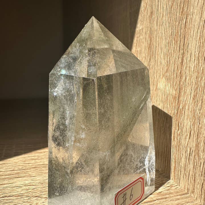 Moon Rituals - Vendita all'ingrosso Pietra/cristallo spirituale - Torre di Quarzo Naturale Raro da Giardino con punto di quarzo arcobaleno Torre di Lodolite Quarzo Scenico punto di cristallo quarzo fantasma verde, Regalo di Natale di Cristallo #65