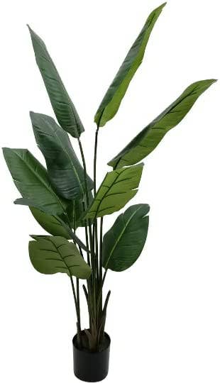 Larksilk - Wholesale Artificial Plant - Bird Of Paradise Tree In Black Pot - 5Ft