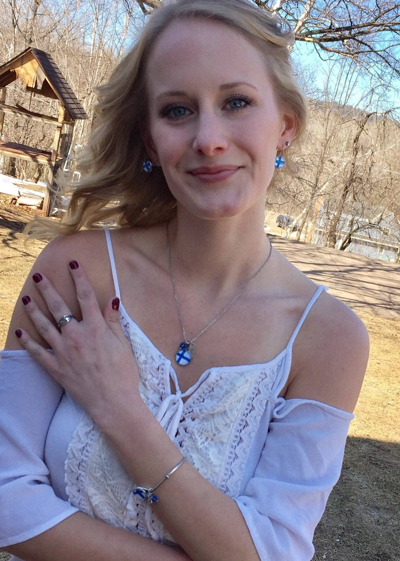 Be Inspired UP - Wholesale Pendant/Charm Necklace - Finnish Flag Pendant8