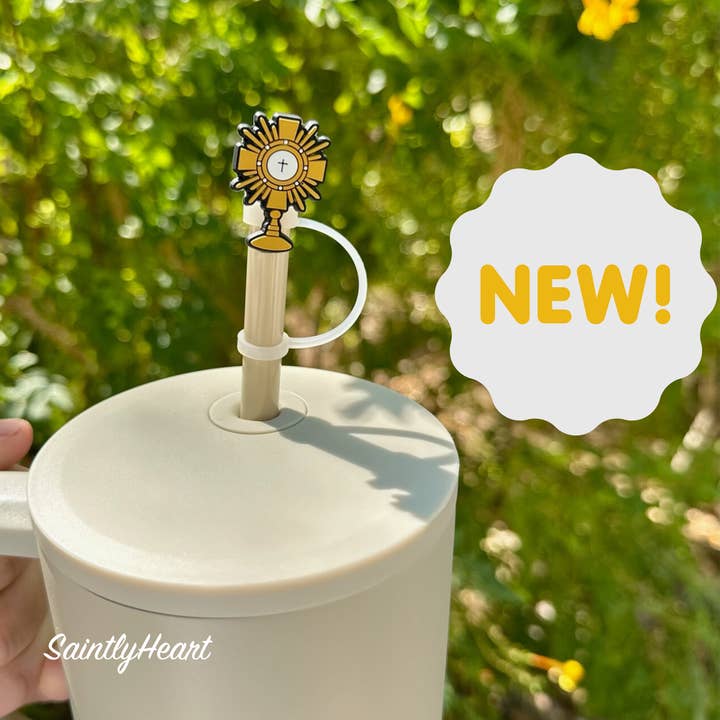 Katolske sugerørstopper: Tilbedelse (en 2-pak!) for engroshandel hos Saintly Heart LLC