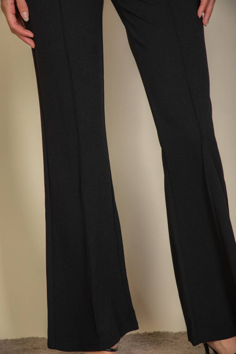 CAPELLA APPAREL - Wholesale Pants - Women's - High Waist Stretch Crepe Flare Pants4