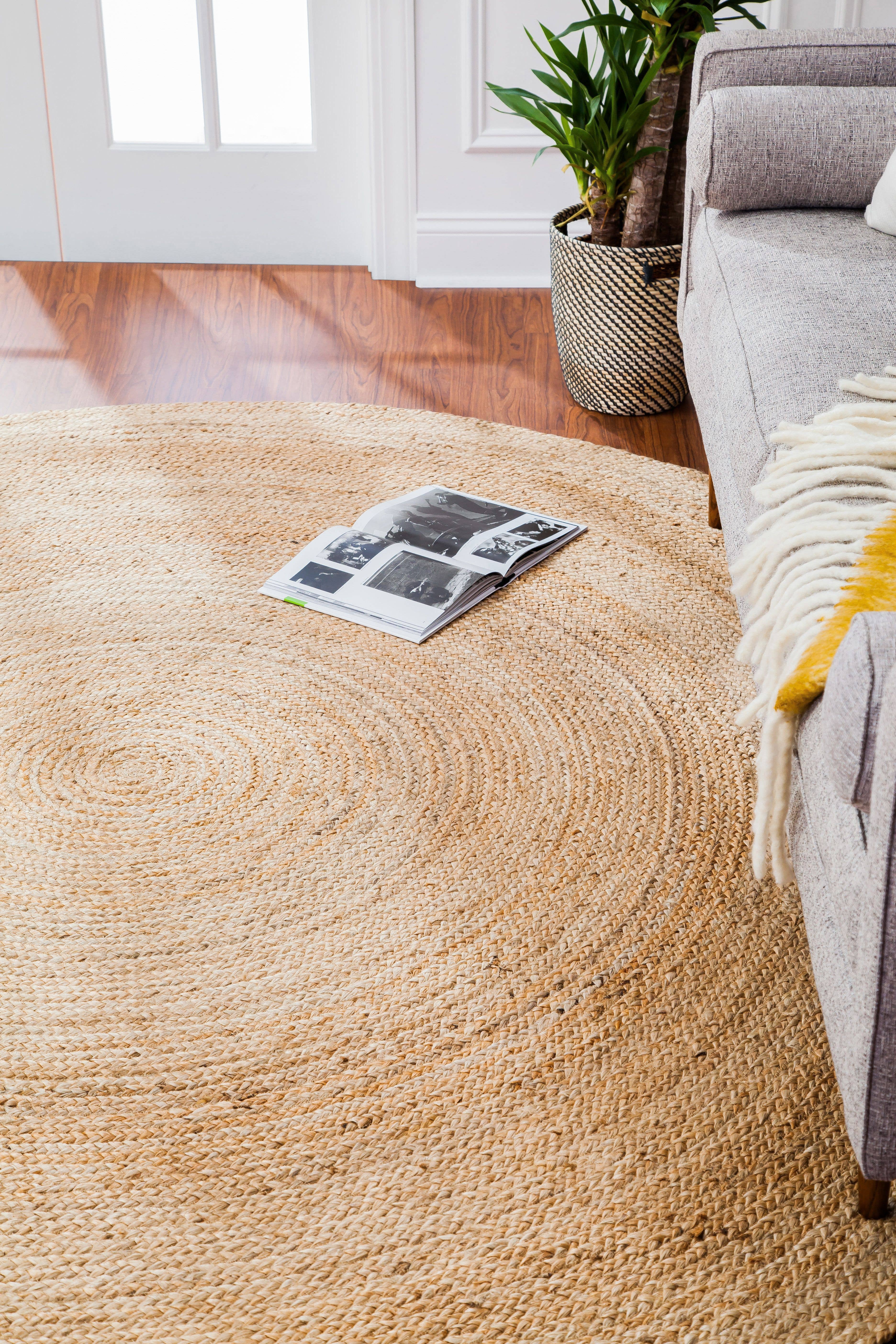 Anji Mountain – Großhandel Teppichvorleger – Kerala Teppich aus natürlicher Jute, runde Form2