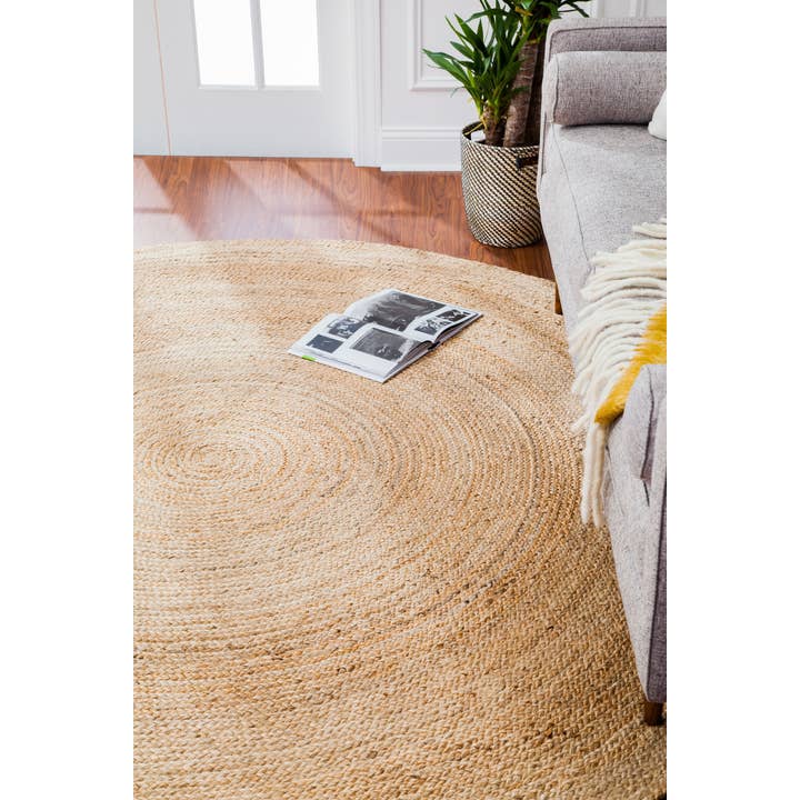 Anji Mountain – wholesale Area rug – Kerala Natural Jute Rug - Round Shape2
