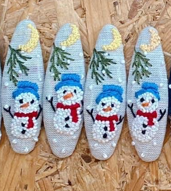 Quince Fables - Wholesale Barrette - Women's - Xmas Theme Embroidered Hair Barrette, Christmas Collection✅10