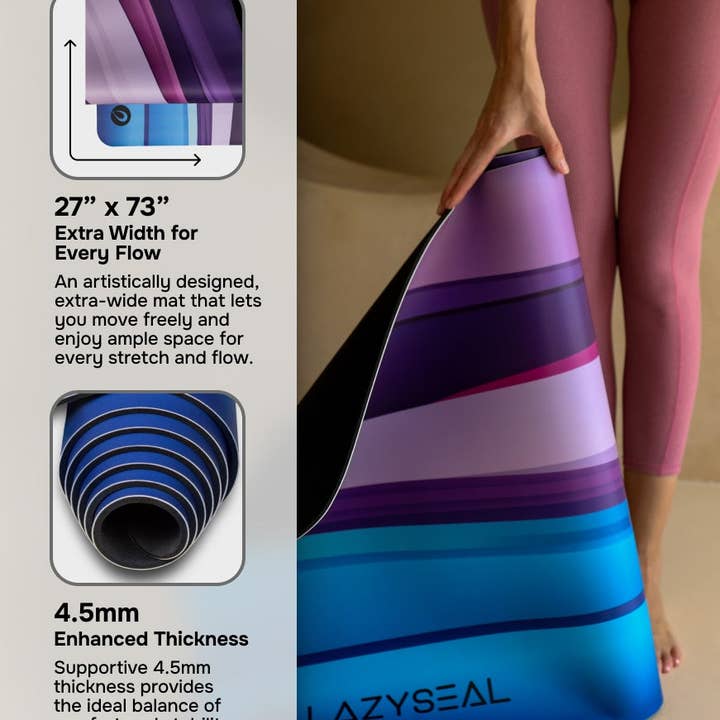 Magenta purple TeacherPro Designer Yoga Mat 4.5mm | Serene Currents for wholesale on Faire5