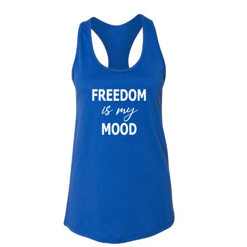 Freedom is my Mood Tanks for wholesale by Sikkema Tees