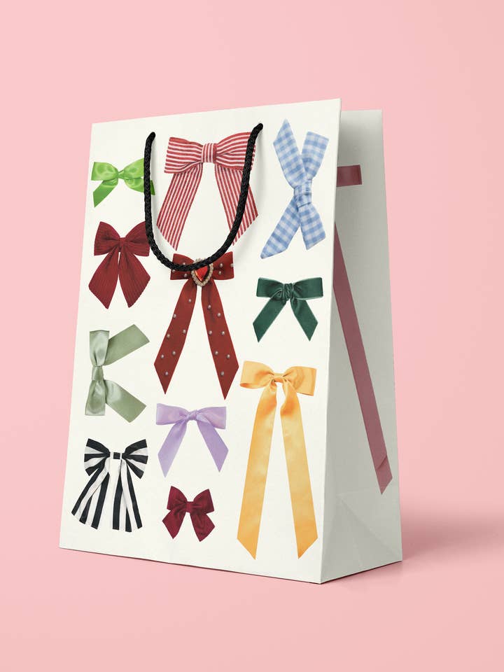 Bows Bows Bows Gift Bag for wholesale by Bon Femmes