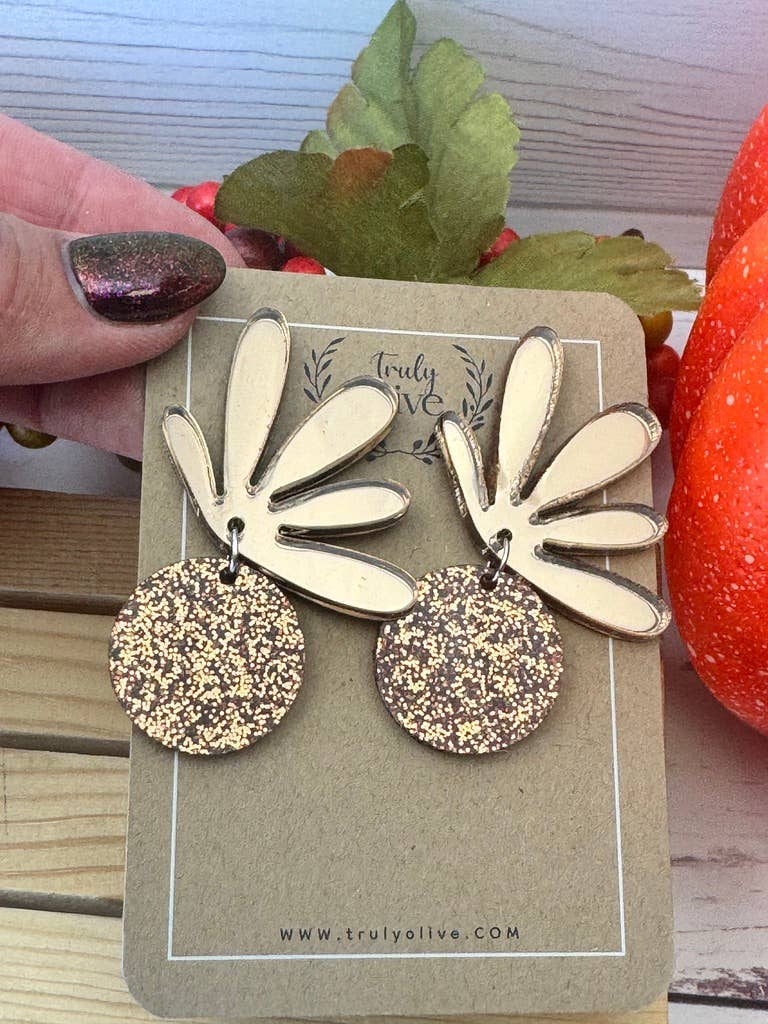 Truly Olive - Wholesale Dangle Earrings - Cutest Fall Flair Tiered Circle Earrings2