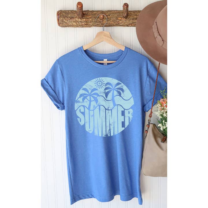 Summer Beach T-Shirt mit Kreis-Grafik für den Großhandel von Kissed Apparel