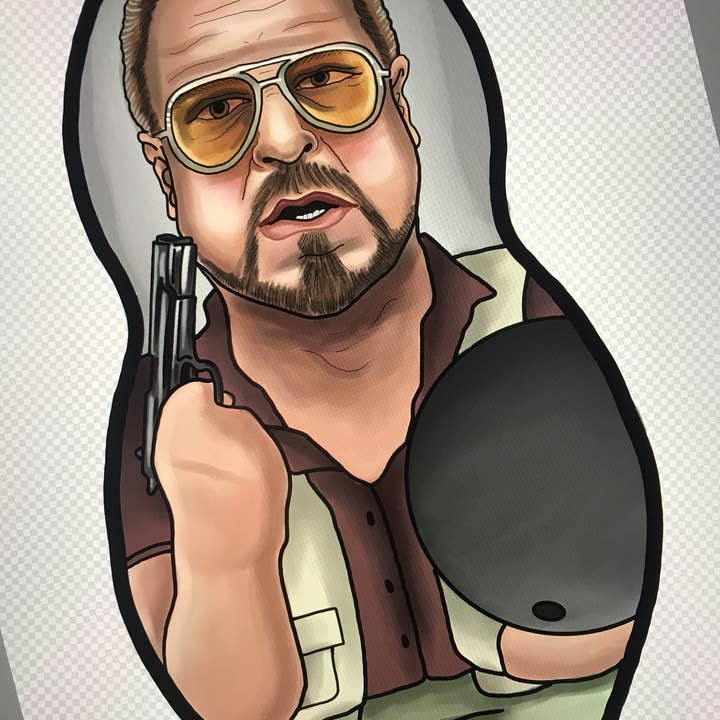 Walter Sobchick of The Big Lebowski Inspired Plush Doll or Ornament for wholesale by The Cuddle Cult