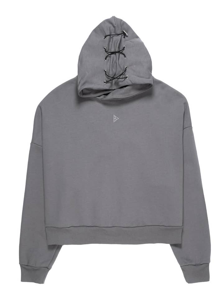 MINIMAL Grey Felpa Cappuccio Boxy per la vendita all'ingrosso da parte di Blowhammer