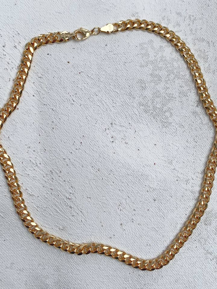 Waterproof Cuban Link Choker 16" Gold-Filled Thick Chain for wholesale by Sofia Ramsay