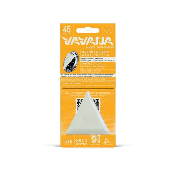TRIO Car Fragrance Clip - 45 Day Long Lasting - Satsuma
for wholesale by VAVANA