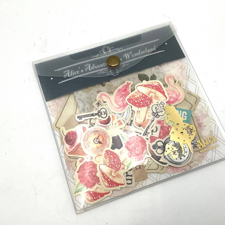 All Little Cute Things - Wholesale Scrapbook - Vintage Alice in Wonderland Scrapbook, Table Scatter, Decor