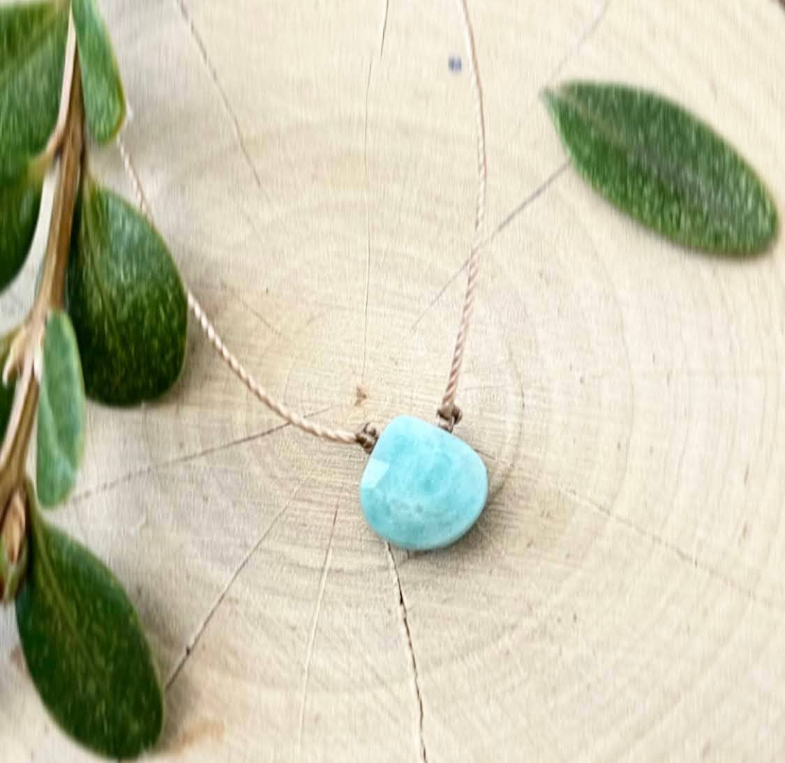 Merelani Designs - Wholesale Pendant/Charm Necklace - Amazonite Faceted Teardrop Gemstone Necklace4