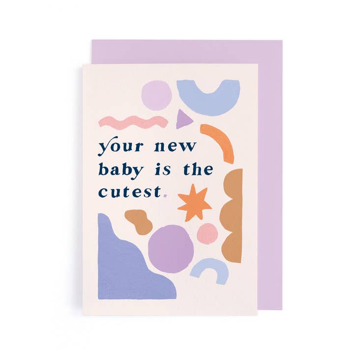 Sister Paper Co. - Wholesale Baby Card - Cutest New Baby Card | Gender Neutral Baby Card | Rainbow