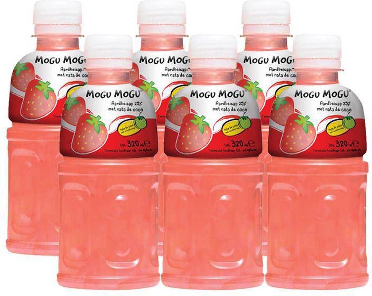 123bonbon – wholesale Juice – MOGU MOGU Kokos Nata Dryck - Jordgubbsdoft1