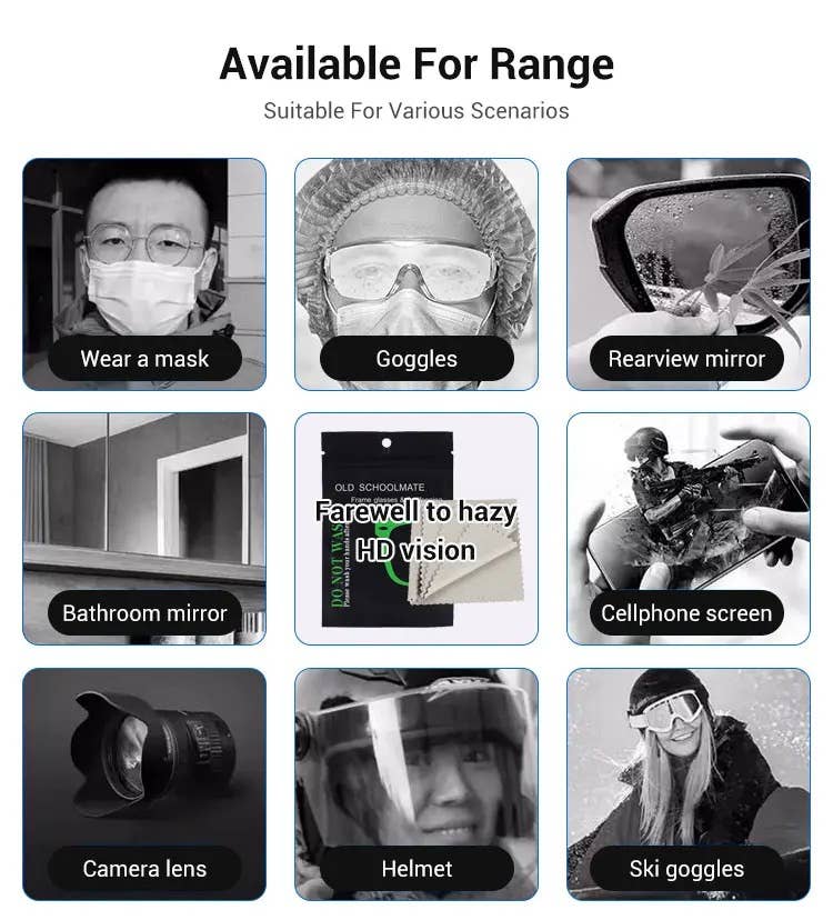 Q&C Distribution - Wholesale Eyewear Cases & Holders - Unisex - Anti-Fog Microfibre Cloth For Glasses, Goggles and Lens1