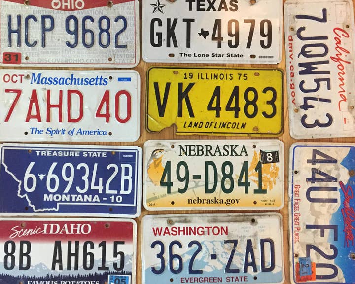 10 Pack of Craft Condition License Plates from 10 Different States for wholesale by RusticPlates