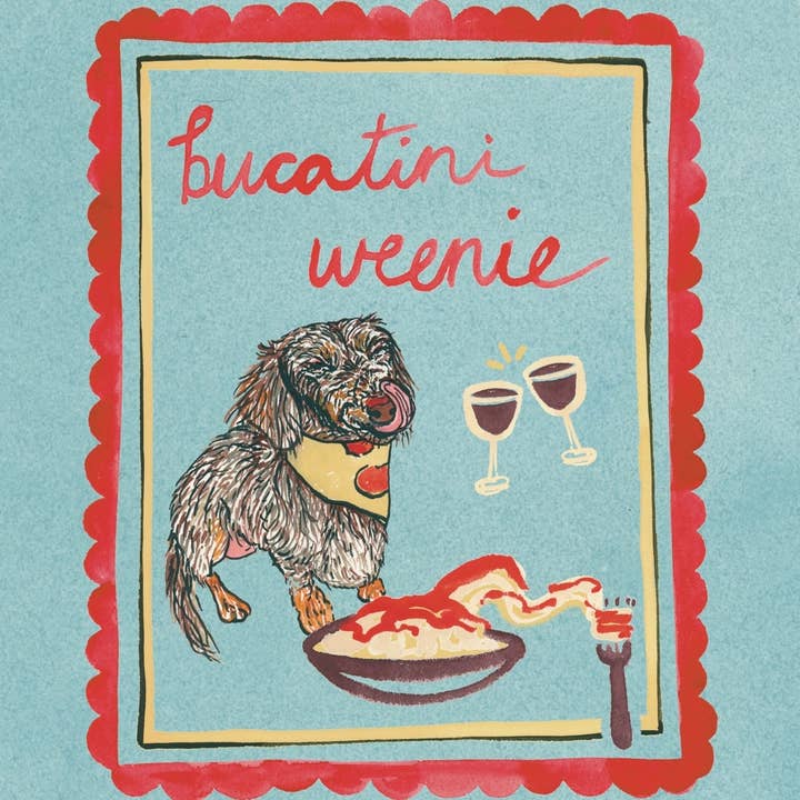 artxnikki – Großhandel Kunstdruck – Dackel-Kollektion: Bucatini Weenie Kunstdruck