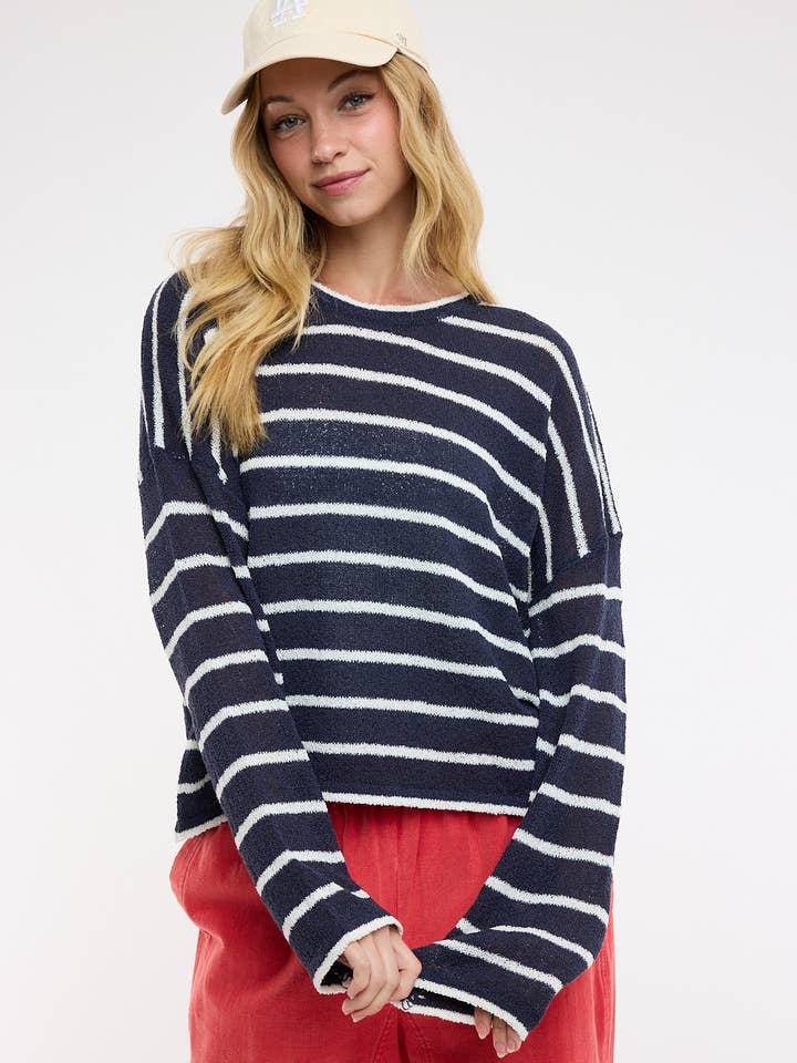 PULL LÉGER À RAYURES / WL25-12111 pour la vente par Wishlist Apparel