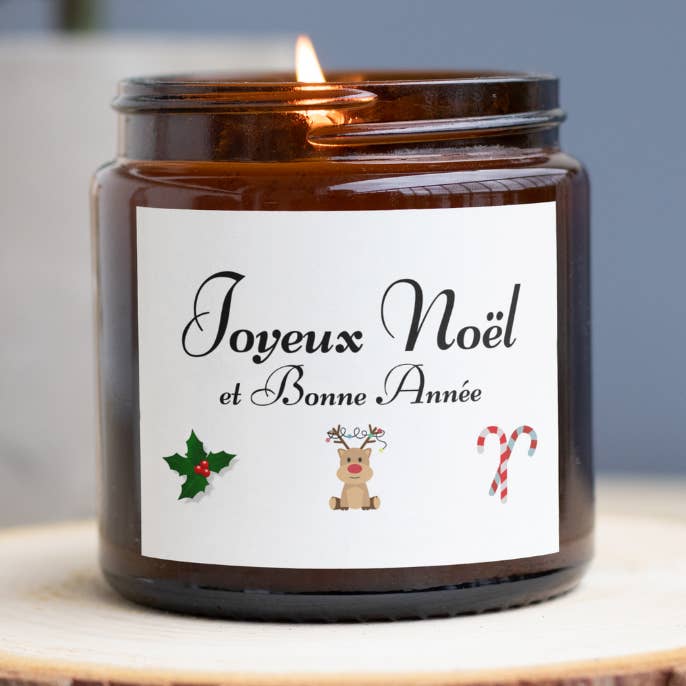 Candle - Merry Christmas and Happy New Year for wholesale by MAMIE CANDLE