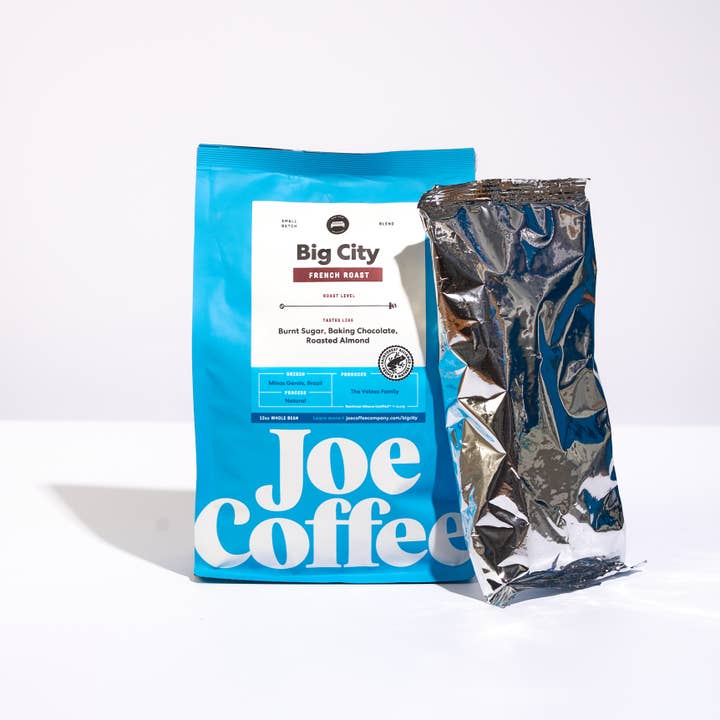 Big City (French Roast) - Fractional Packs - 4oz/Case of 40 for wholesale by Joe Coffee Company