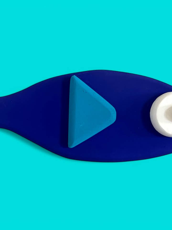 Decoração de Parede com Peixe Azul Cobalto por atacado de Thetis Art Studio