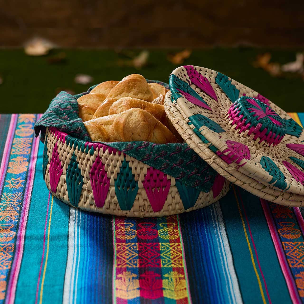 SERRV International - Wholesale Basket - Festival Lidded Basket1