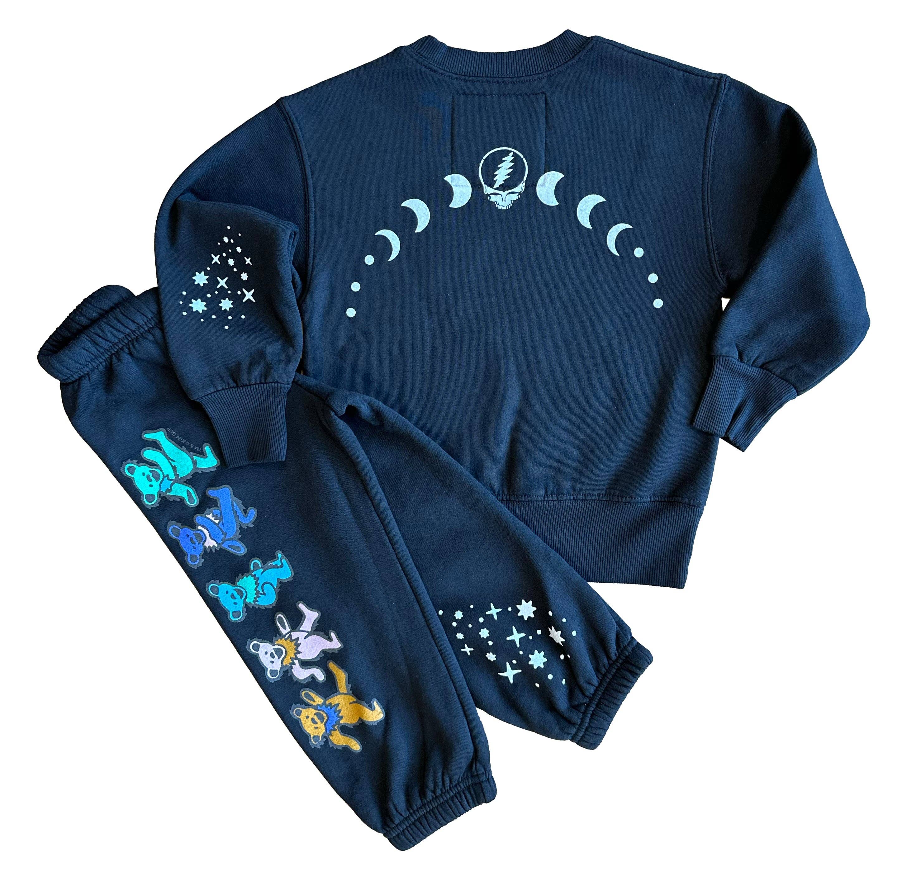 Rowdy Sprout - Wholesale Graphic Sweatshirt - Women's - Grateful Dead Moons Black Crewneck3