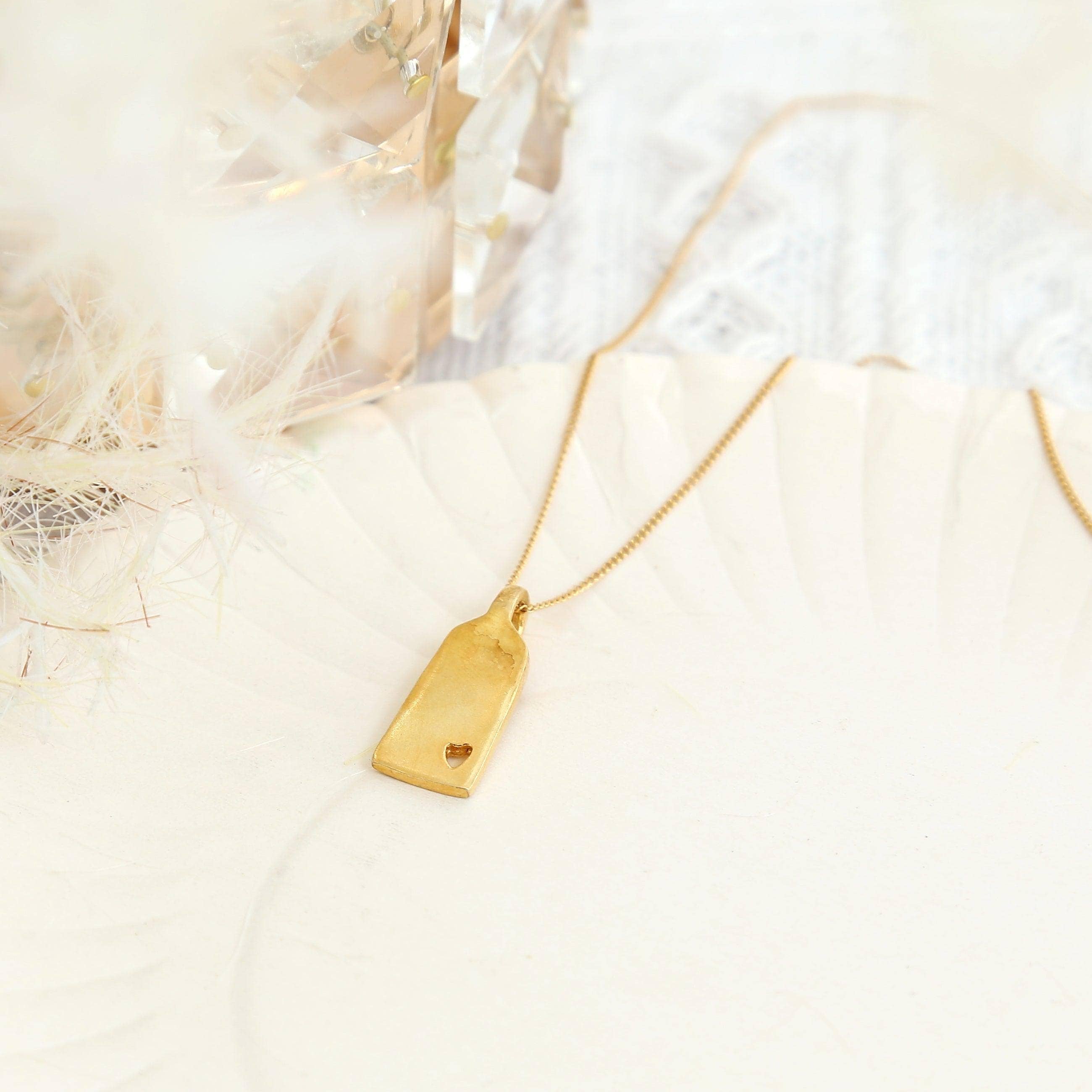 Made By Nami - Wholesale Pendant/Charm Necklace - Gold necklace made of 925 sterling silver with heart7