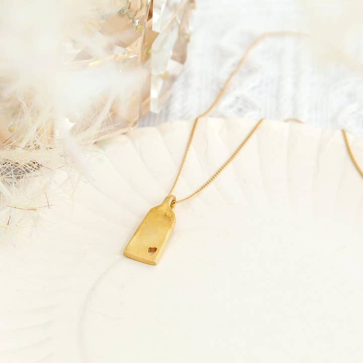 Made By Nami - Wholesale Pendant/Charm Necklace - Gold necklace made of 925 sterling silver with heart7