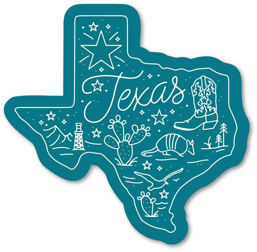 Made in Texas Co. - Wholesale Sticker - Around Texas Decal2