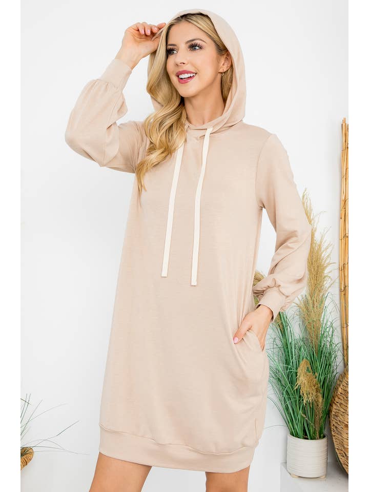 You & Me - Wholesale Hoodie - Women's - YMD10061XV-PLUS SIZE FRENCH TERRY LONG PUFF SLEEVE HOODIE43