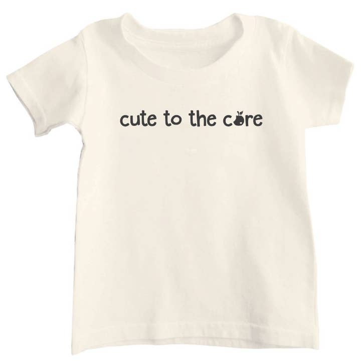 CUTE TO THE CORE - ORGANIC TEE for wholesale by Barnacle Baby